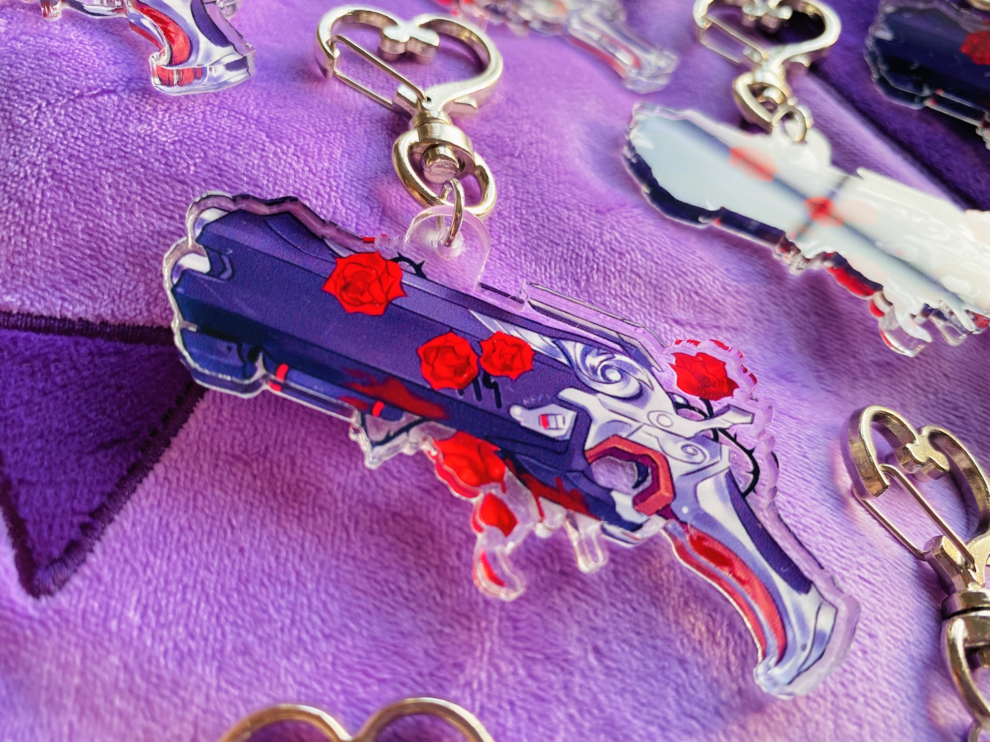 Thorn rose Reaper gun charm