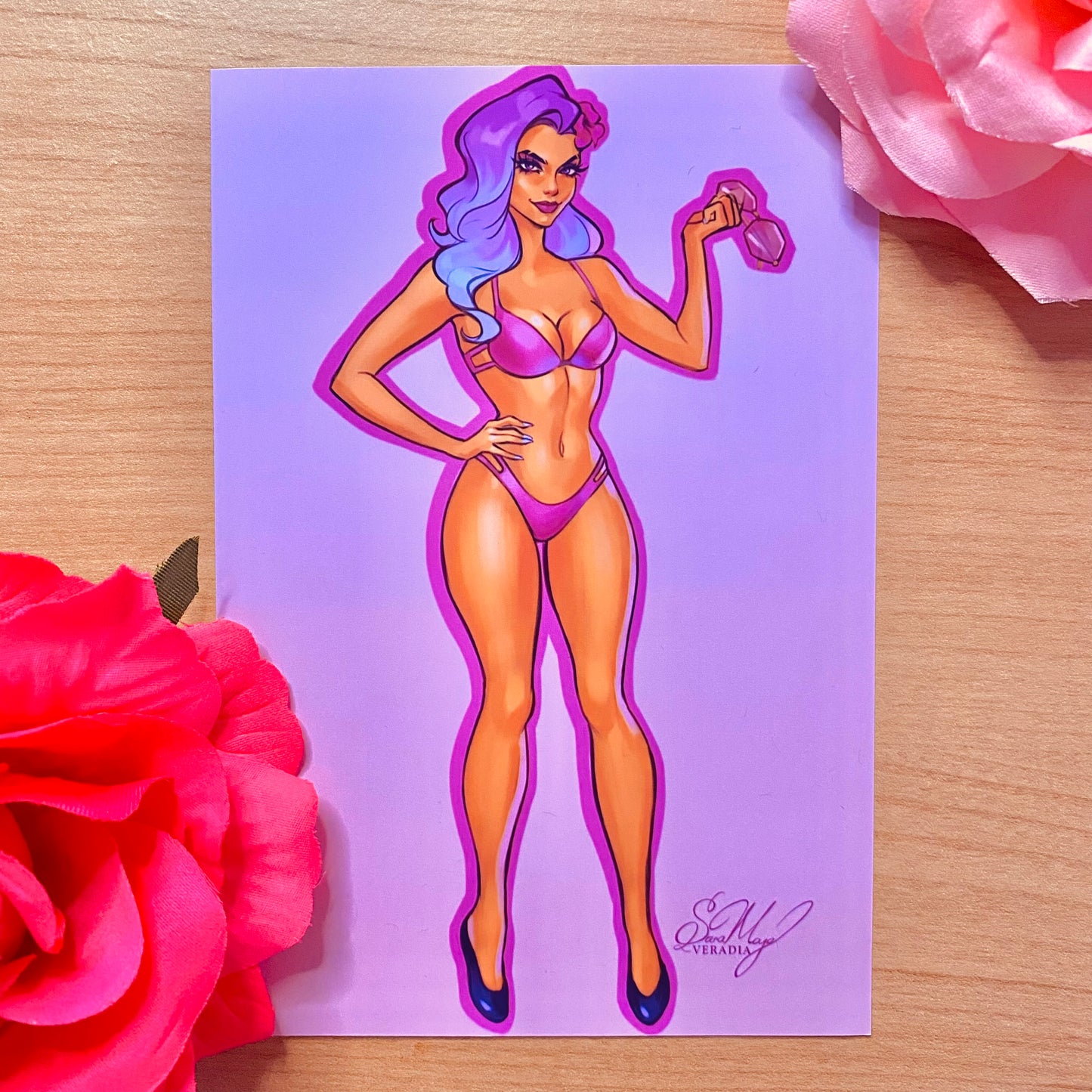 Sombra Beach Pinup Print