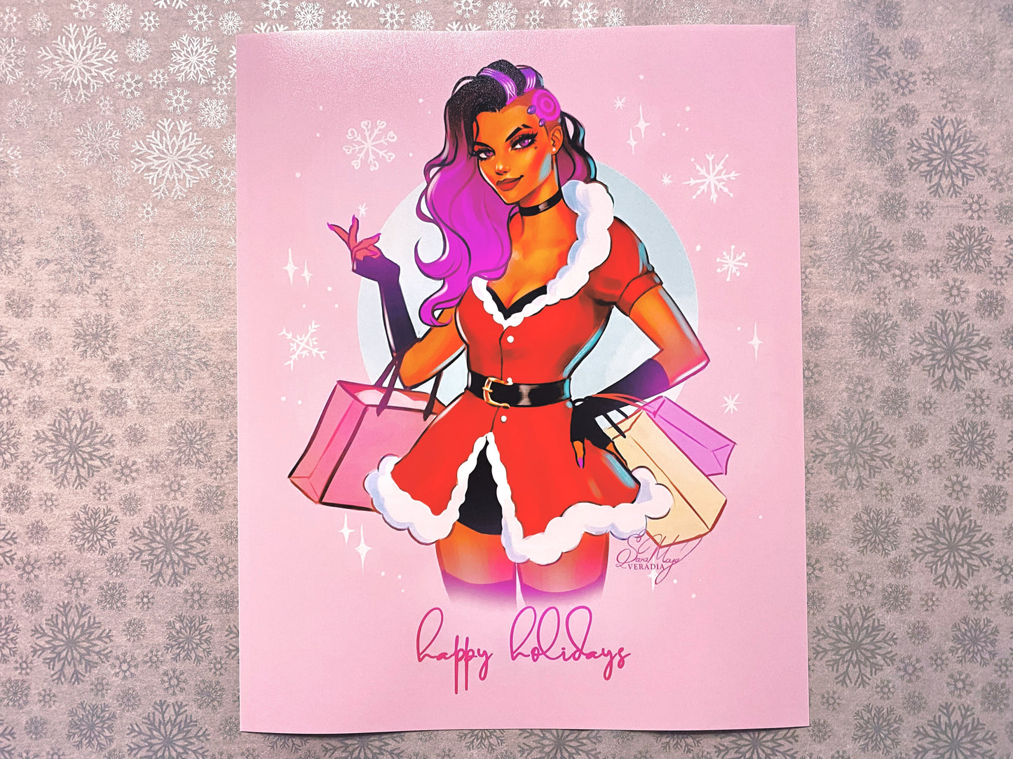 Pink Sombra Christmas Print