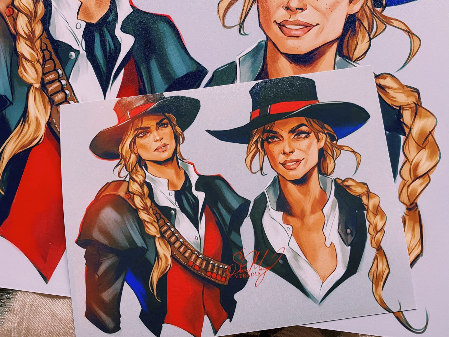 Western cowgirl art poster for your room