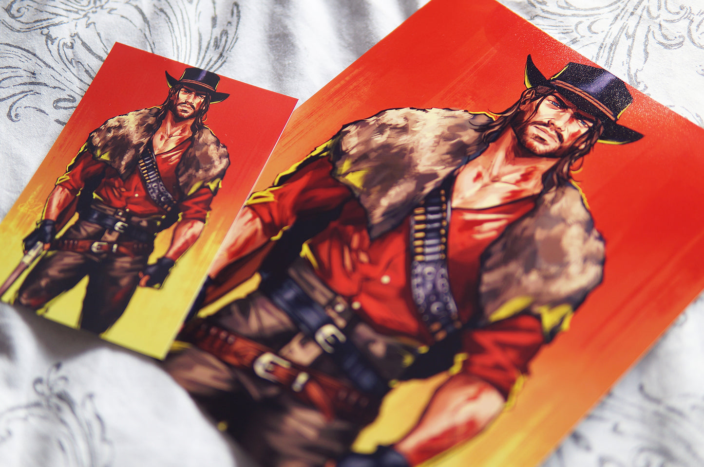 Undead hunter prints of a cowboy ready to fight