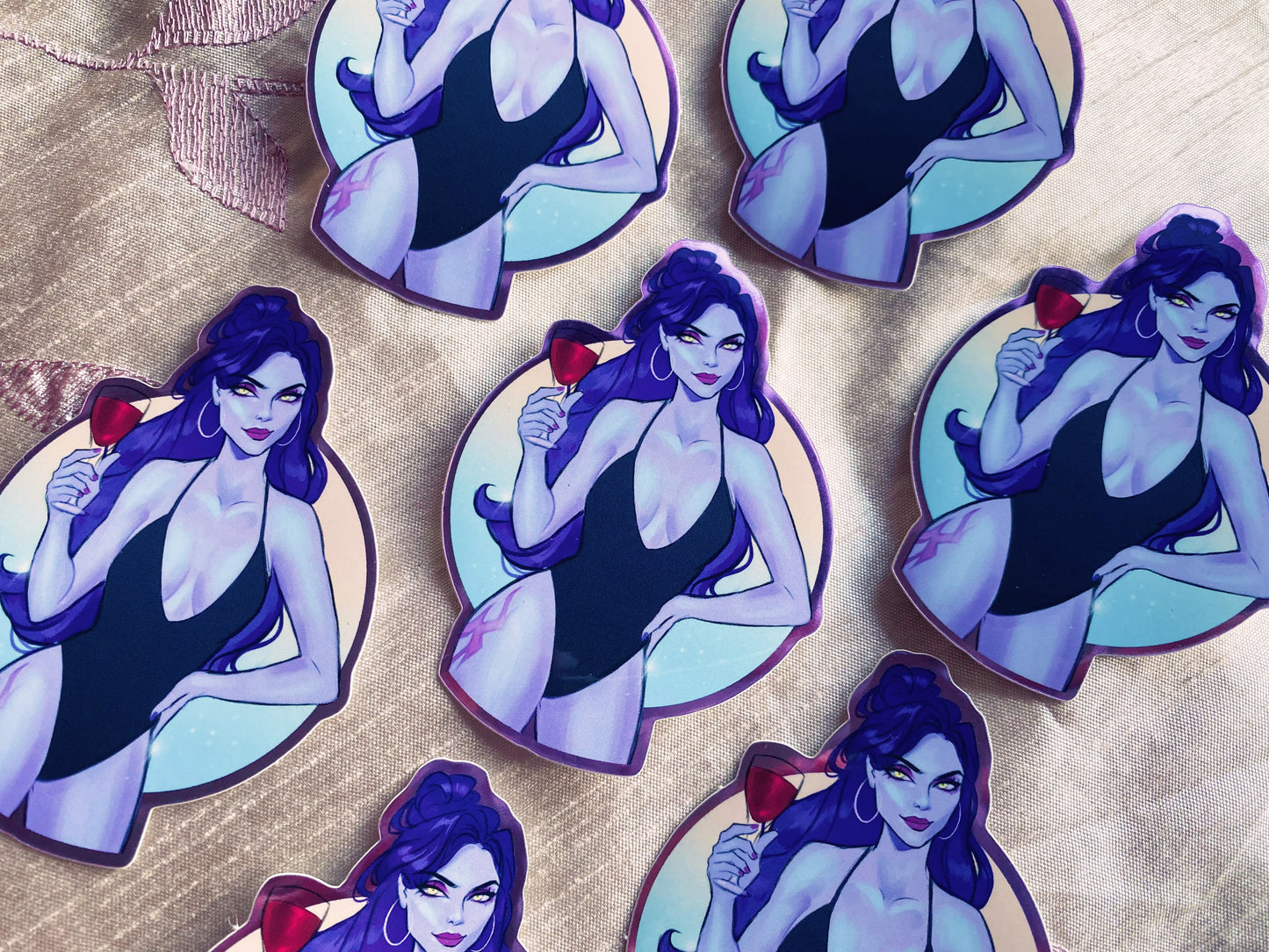 Widow summer sticker art drawing